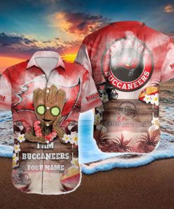 Tampa Bay Buccaneers NFL Hawaiian hoodie, sweater, longsleeve, shirt v-neck, t-shirt Groot Funny Color Custom Name For Fans Gift