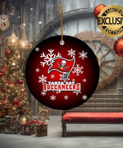 Tampa Bay Buccaneers NFL Merry Xmas Custom Name Tree Decorations Ornament