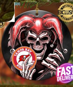 Tampa Bay Buccaneers NFL Skull Joker Xmas Custom Name Tree Decorations Ornament