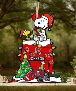 Tampa Bay Buccaneers NFL Snoopy Ornament Personalized Christmas 2023 Holidays