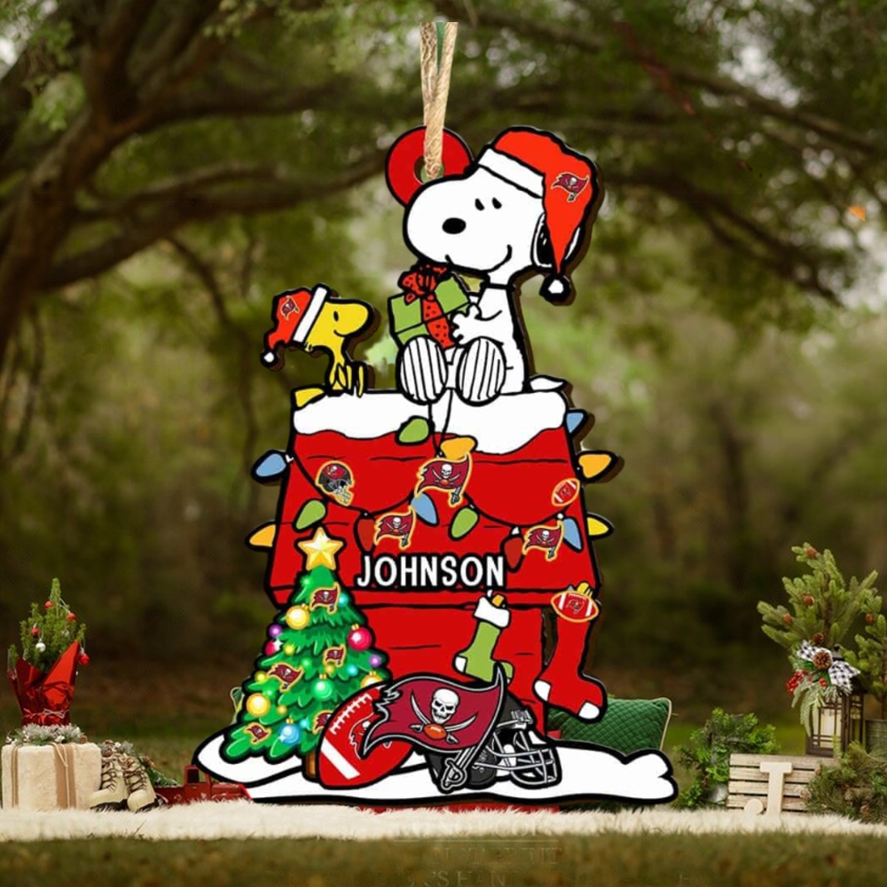 Tampa Bay Buccaneers NFL Snoopy Ornament Personalized Christmas 2023 Holidays Tampa Bay Buccaneers NFL Snoopy Ornament Personalized Christmas 2023 Holidays