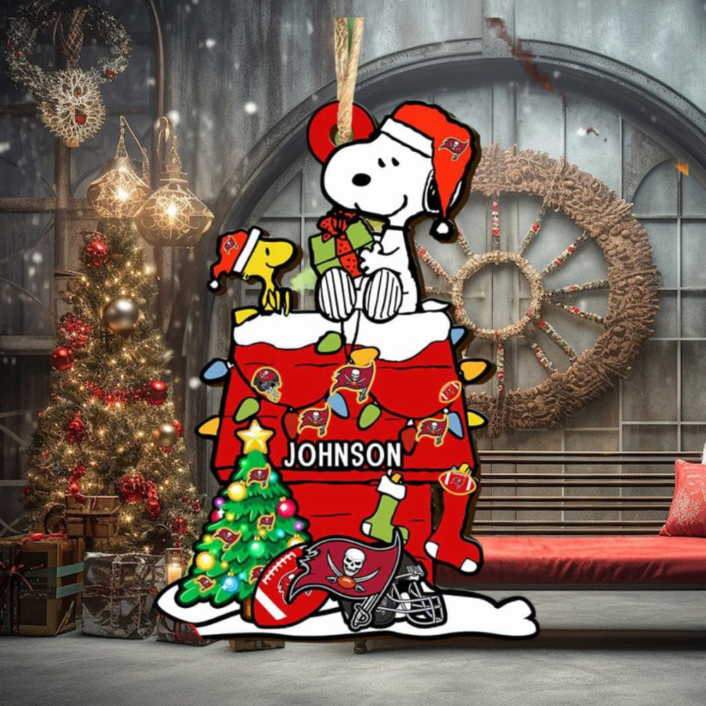 Tampa Bay Buccaneers NFL Snoopy Ornament Personalized Christmas 2023 Holidays Tampa Bay Buccaneers NFL Snoopy Ornament Personalized Christmas 2023 Holidays