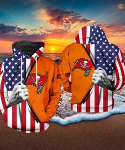 Tampa Bay Buccaneers NFL US Flag Team 3D Printed Hoodie