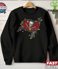 Tampa Bay Buccaneers Primary Logo Holiday Lights T Shirt