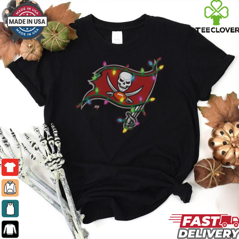 Tampa Bay Buccaneers Primary Logo Holiday Lights T Shirt Tampa Bay Buccaneers Primary Logo Holiday Lights T Shirt