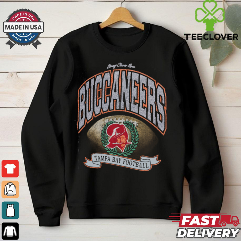 Tampa Bay Buccaneers Stoney Clover Lane x '47 Black Glitter Rocker Retro Tubular T Shirt Tampa Bay Buccaneers Stoney Clover Lane x '47 Black Glitter Rocker Retro Tubular T Shirt