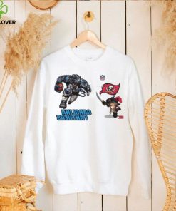 Tampa Bay Buccaneers VS Carolina Panthers NFL 2024 mascot cartoon football hoodie, sweater, longsleeve, shirt v-neck, t-shirt