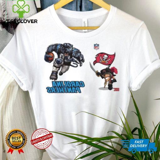 Tampa Bay Buccaneers VS Carolina Panthers NFL 2024 mascot cartoon football hoodie, sweater, longsleeve, shirt v-neck, t-shirt
