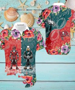 Tampa Bay Buccaneers VS NFL Philadelphia Eagles Mascot High Quality All Over Print Hawaiian Shirt For Men And Women