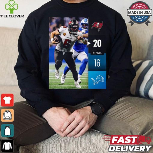 Tampa Bay Buccaneers Win 20 16 Detroit Lions 2024 NFL Week 2 Final Score Shirt