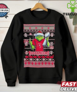 Tampa Bay Buccaneers X Grinch Christmas with Super Bowl Trophy ugly Christmas shirt
