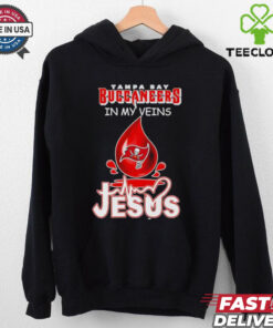 Tampa Bay Buccaneers in my veins Jesus in my heart blood drop shirt