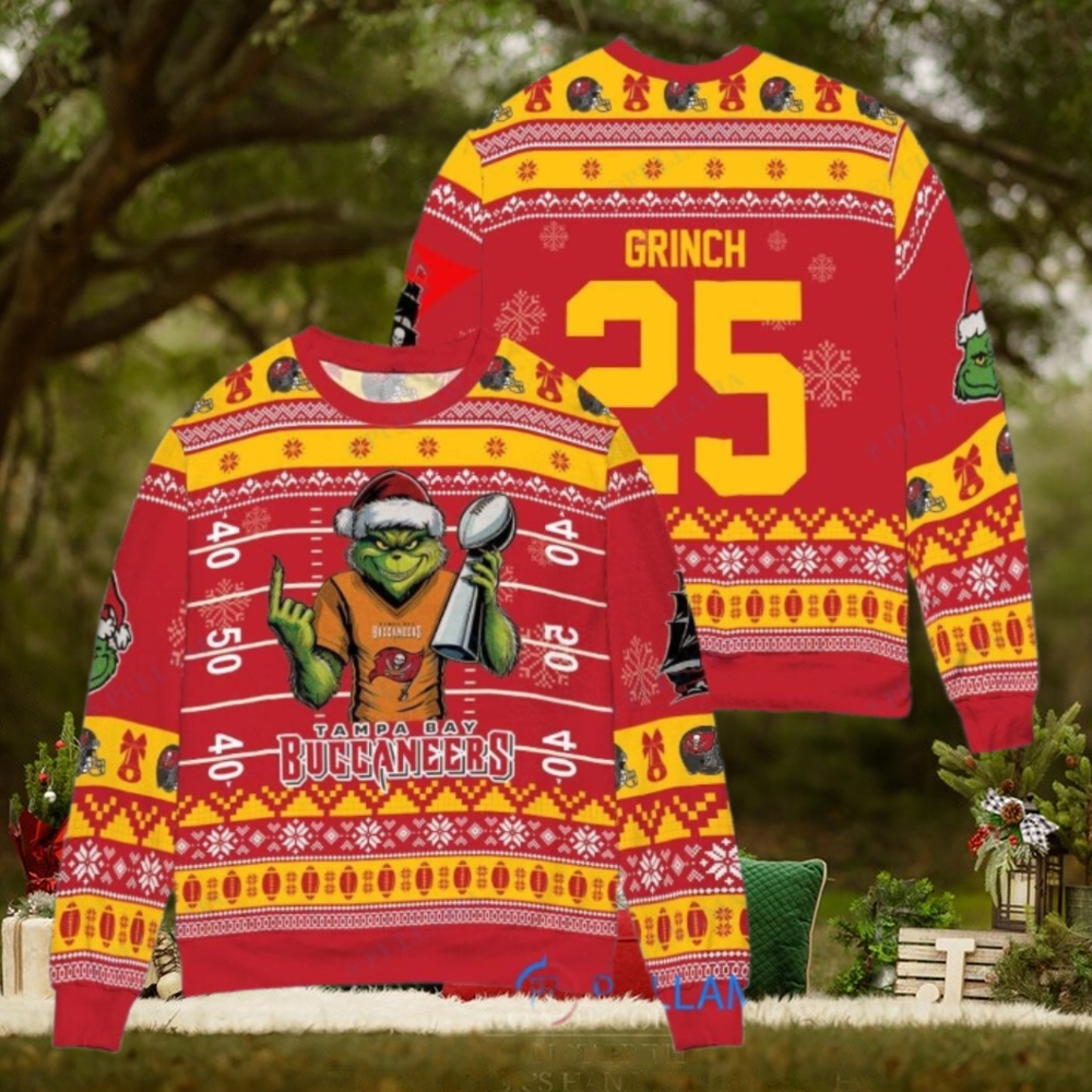 Tampa Bay Buccaneers x Grinch Christmas Dr. Seuss How the Grinch Stole Christmas with Super Bowl Trophy Custom Ugly Christmas Sweater Tampa Bay Buccaneers x Grinch Christmas Dr. Seuss How the Grinch Stole Christmas with Super Bowl Trophy Custom Ugly Christmas Sweater