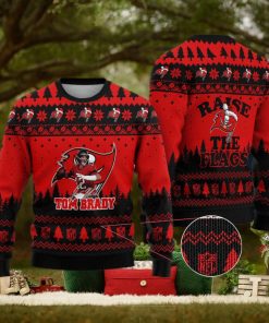 Tampa Bay Buccaneers – Tom Brady #2 Raise The Flags Ugly Christmas Sweater