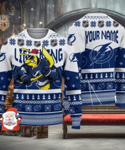 Tampa Bay Lightning 3D Ugly Christmas Sweater Christmas Holiday Gift Custom Name For Men And Women