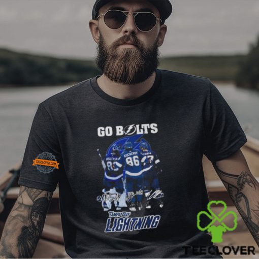 Tampa Bay Lightning Go Bolts Player Signature T Shirt