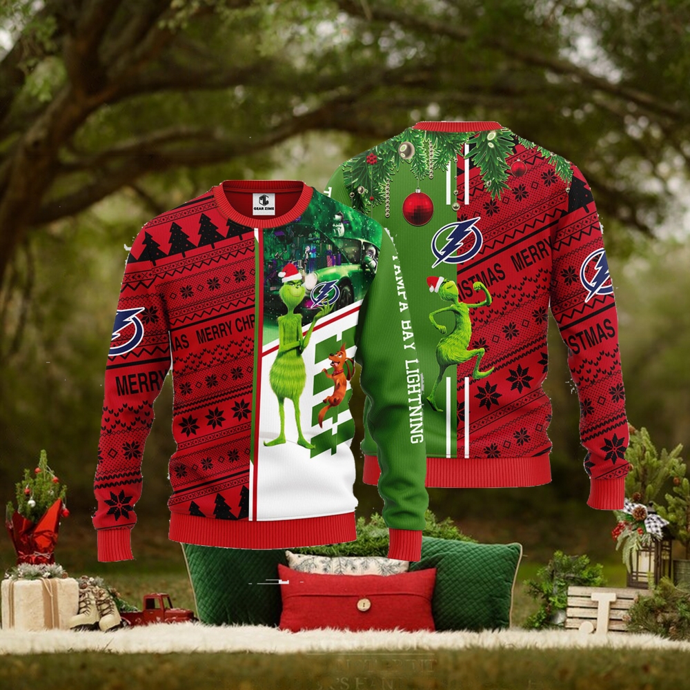 Tampa Bay Lightning Grinch & Scooby doo Christmas Ugly Sweater 1 Tampa Bay Lightning Grinch & Scooby doo Christmas Ugly Sweater 1