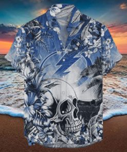 Tampa Bay Lightning NHL Hawaiian Shirt Tropical Skull Design For Men Women