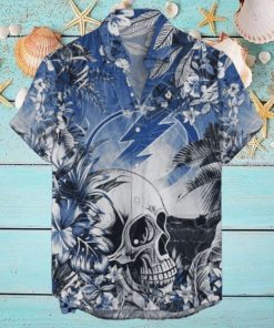 Tampa Bay Lightning NHL Hawaiian Shirt Tropical Skull Design For Men Women