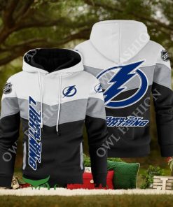 Tampa Bay Lightning NHL Hockey Black White Printed Hoodie