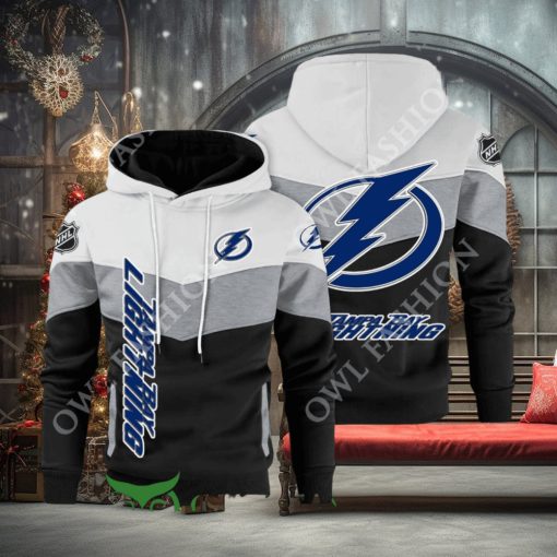 Tampa Bay Lightning NHL Hockey Black White Printed Hoodie