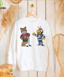 Tampa Bay Lightning Vs Minnesota Wild NHL 2024 Mascot Cartoon Hockey Shirt