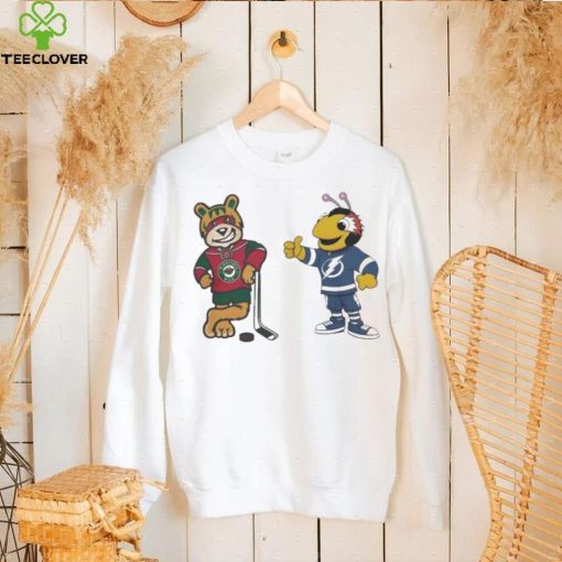 Tampa Bay Lightning Vs Minnesota Wild NHL 2024 Mascot Cartoon Hockey Shirt