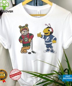 Tampa Bay Lightning Vs Minnesota Wild NHL 2024 Mascot Cartoon Hockey Shirt