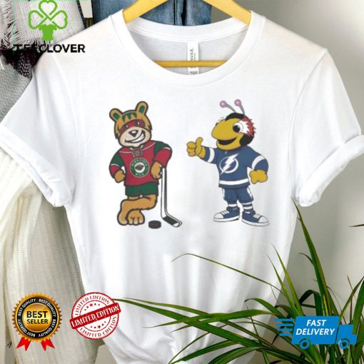 Tampa Bay Lightning Vs Minnesota Wild NHL 2024 Mascot Cartoon Hockey Shirt