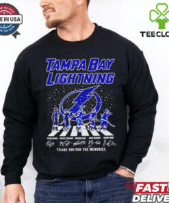 Tampa Bay Lightning players walk in snow thank you for the memories Christmas shirt