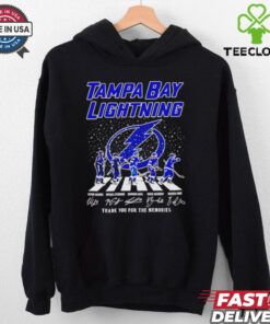 Tampa Bay Lightning players walk in snow thank you for the memories Christmas shirt
