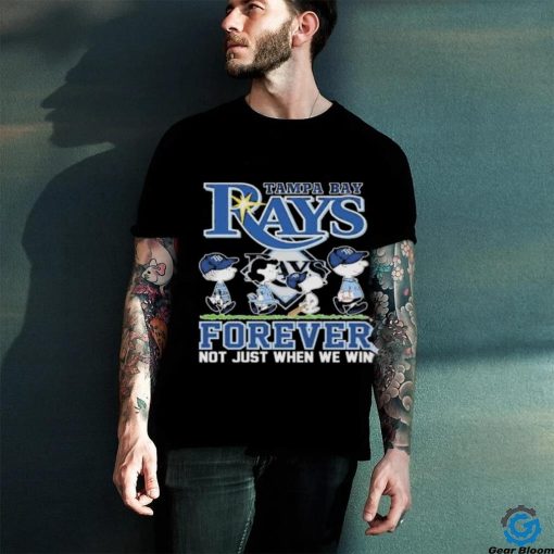 Tampa Bay Rays And Peanuts Characters Walking Road Forever Not Just When We Win hoodie, sweater, longsleeve, shirt v-neck, t-shirt