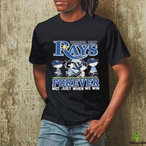 Tampa Bay Rays And Peanuts Characters Walking Road Forever Not Just When We Win hoodie, sweater, longsleeve, shirt v-neck, t-shirt