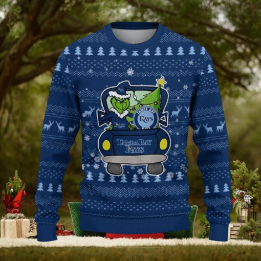Tampa Bay Rays Christmas Sweater Grinch Driving Funny Gift Fans