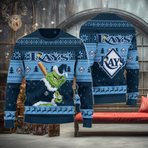 Tampa Bay Rays Grinch Christmas Ugly Sweater