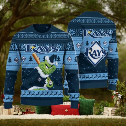 Tampa Bay Rays Grinch Christmas Ugly Sweater