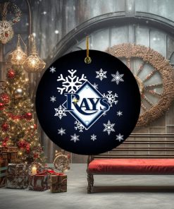 Tampa Bay Rays MLB Merry Xmas Custom Name Tree Decorations Ornament