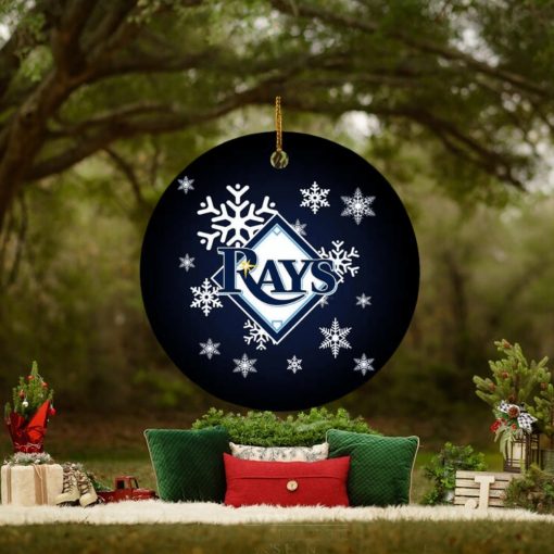 Tampa Bay Rays MLB Merry Xmas Custom Name Tree Decorations Ornament