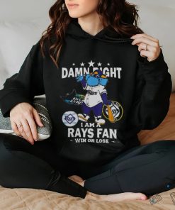 Tampa Bay Rays Mascot Damn Right I Am A Yankees Fan Win Or Lose Shirt