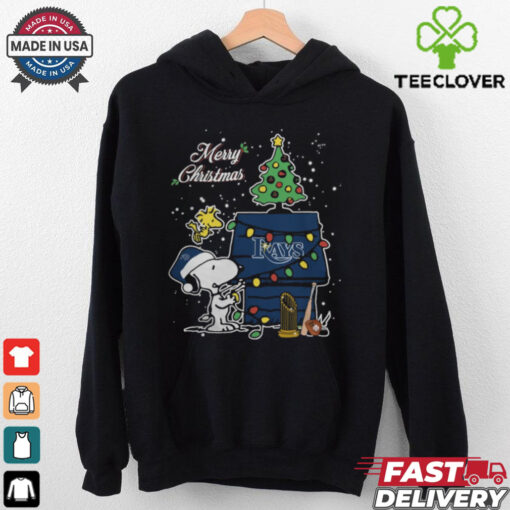 Tampa Bay Rays Merry Christmas With Snoopy Baby T Shirt