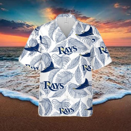 Tampa Bay Rays Palm Leaves Pattern Aloha Hawaiian Shirt