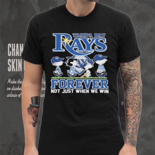 Tampa bay rays and Peanuts forever not just when we win hoodie, sweater, longsleeve, shirt v-neck, t-shirt