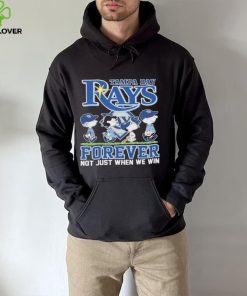 Tampa bay rays and Peanuts forever not just when we win hoodie, sweater, longsleeve, shirt v-neck, t-shirt