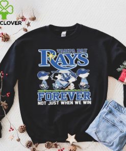 Tampa bay rays and Peanuts forever not just when we win hoodie, sweater, longsleeve, shirt v-neck, t-shirt