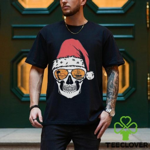 Tampa bay santa skull holiday for the bay clothing co T hoodie, sweater, longsleeve, shirt v-neck, t-shirt