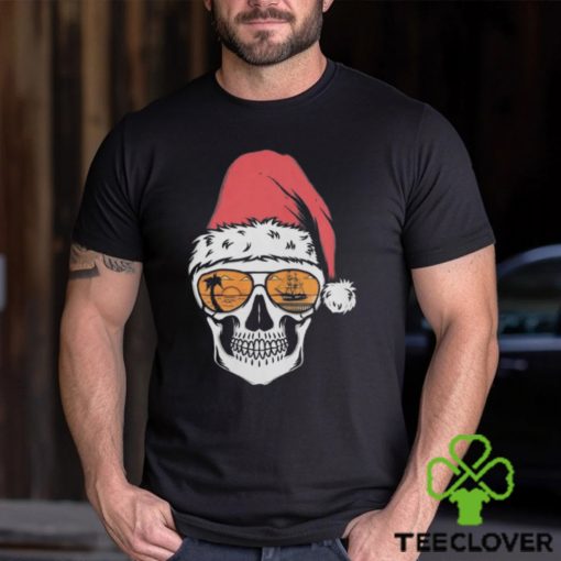 Tampa bay santa skull holiday for the bay clothing co T hoodie, sweater, longsleeve, shirt v-neck, t-shirt