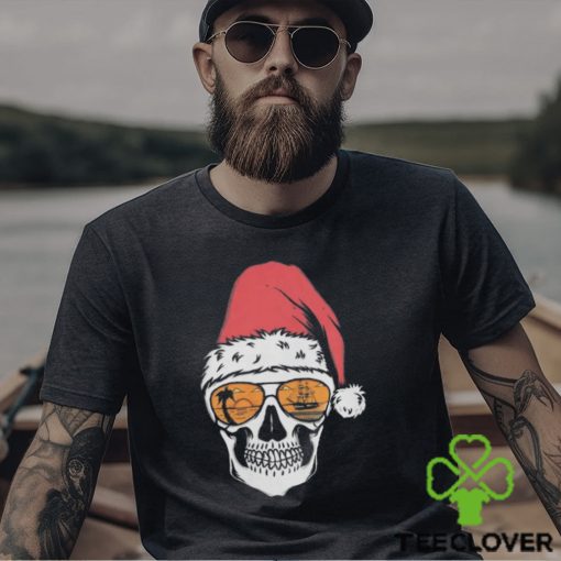 Tampa bay santa skull holiday for the bay clothing co T hoodie, sweater, longsleeve, shirt v-neck, t-shirt