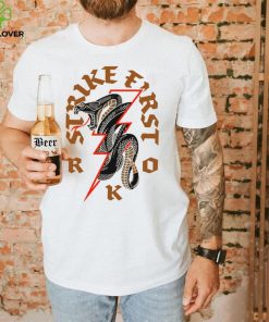 Tan Randy Orton Strike First Viper Bolt Shirt