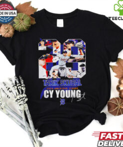 Tarik Skubal Cy Young Detroit Tigers 2024 American League signature shirt