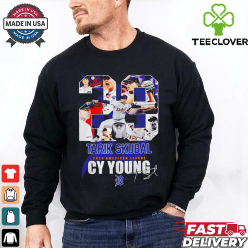 Tarik Skubal Cy Young Detroit Tigers 2024 American League signature shirt